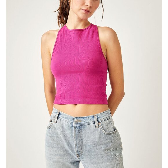 Free People Tops - FREE PEOPLE Hayley Racerback Brami / Fuschia Festival